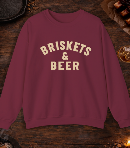 Briskets And Beer Crewneck - Maroon
