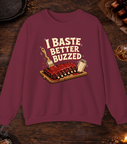 Baste Better Buzzed Crewneck - Maroon