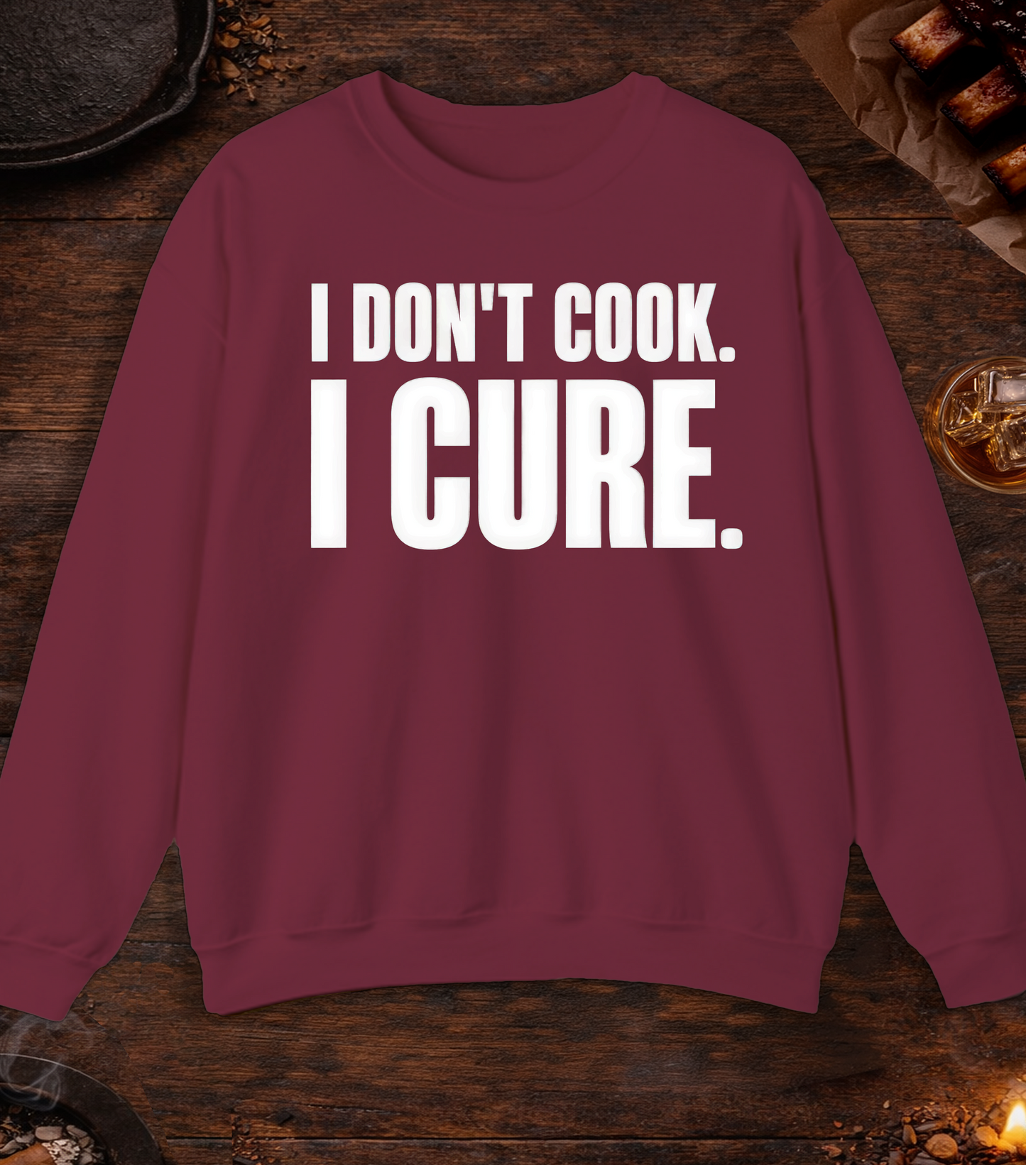 I Cure Crewneck - Maroon