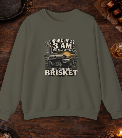 Woke Up At 3am Crewneck - Military Green