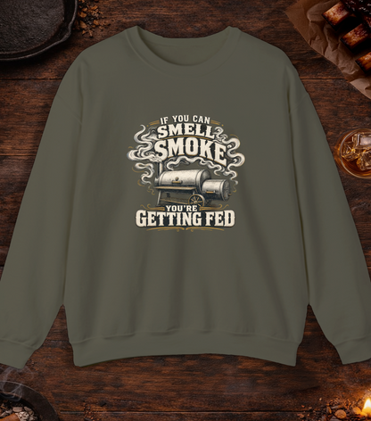 If You Smell Smoke Crewneck - Military Green