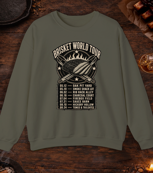 Brisket World Tour Crewneck - Military Green