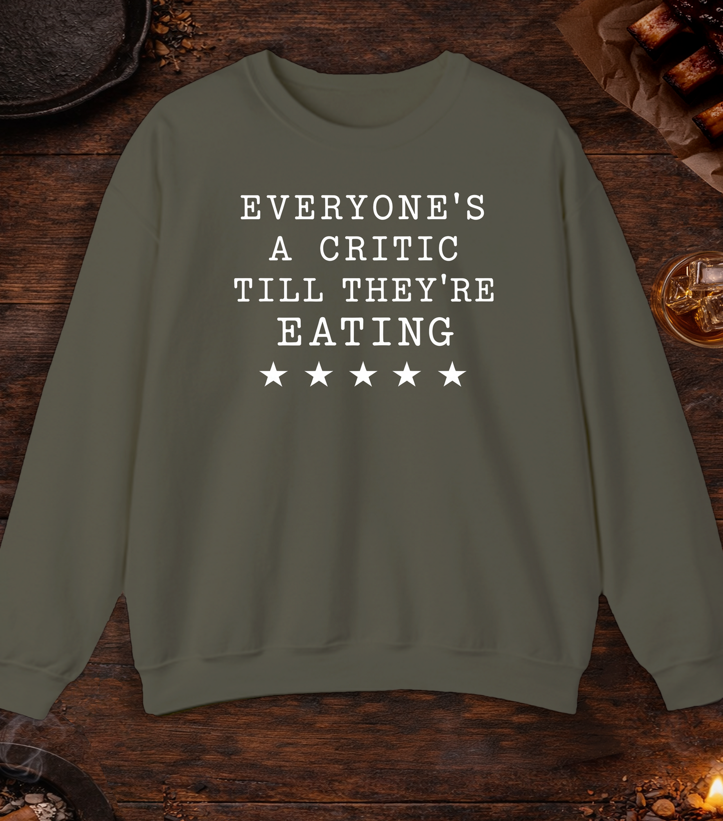 Everyones a Critic Crewneck - Military Green