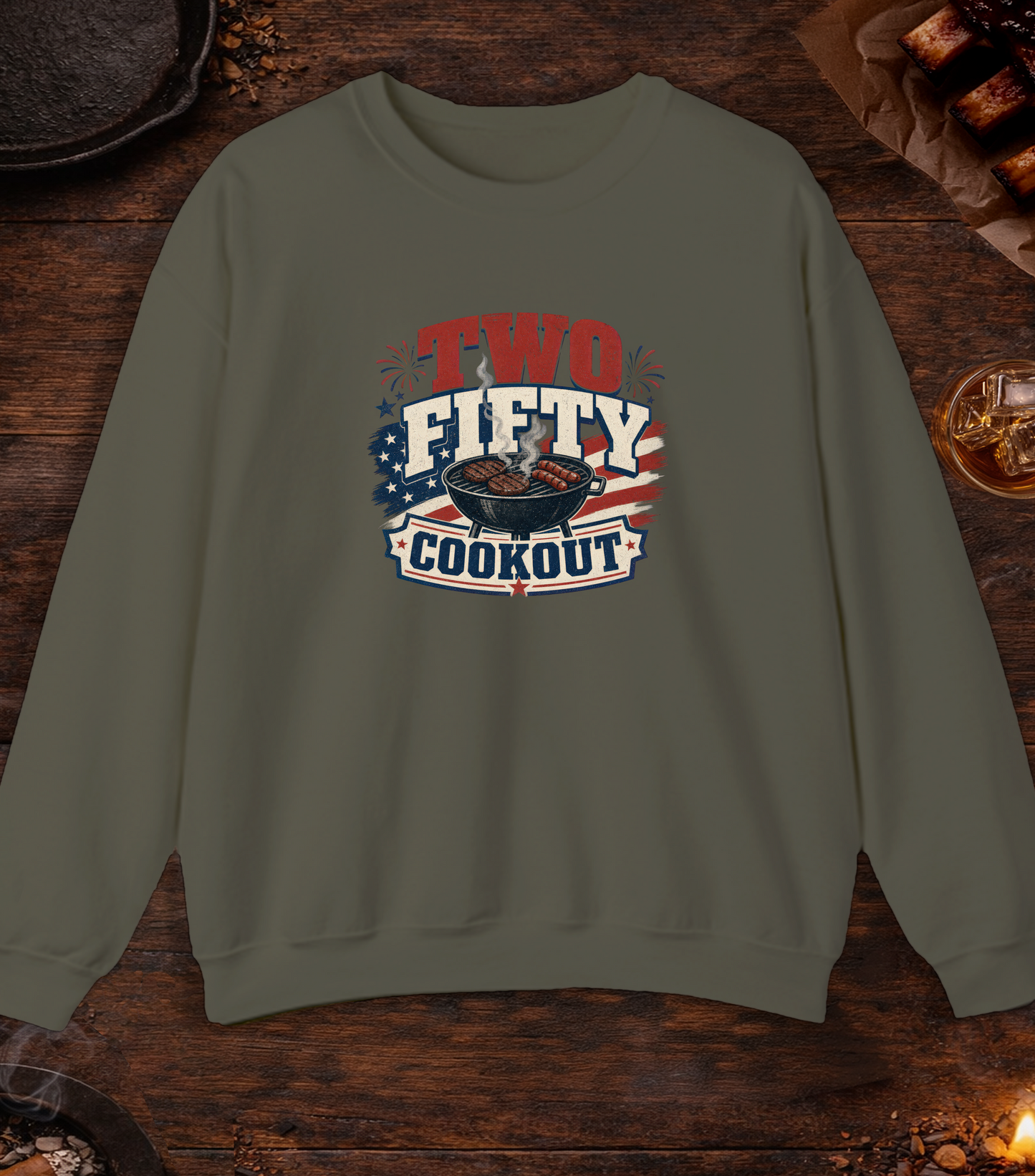 250 Cookout Crewneck - Military Green