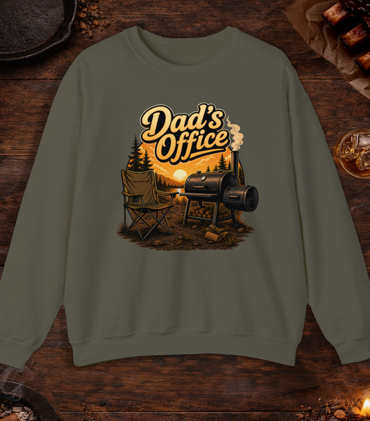 Dad's Office Crewneck - Military Green