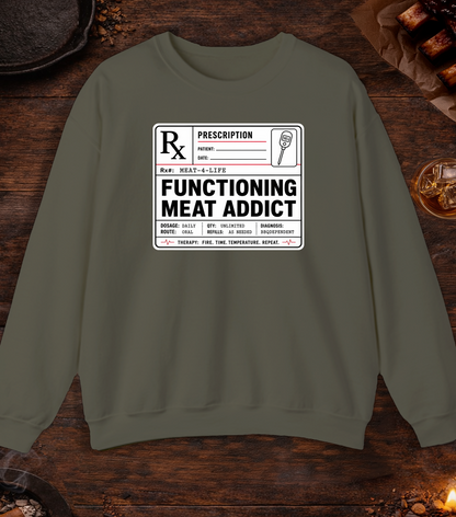 Functioning Meat Addict Crewneck - Military Green