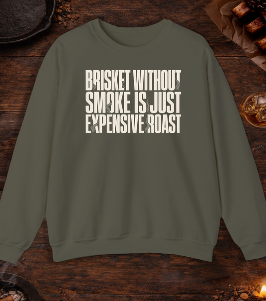 Brisket Without Smoke Crewneck - Military Green