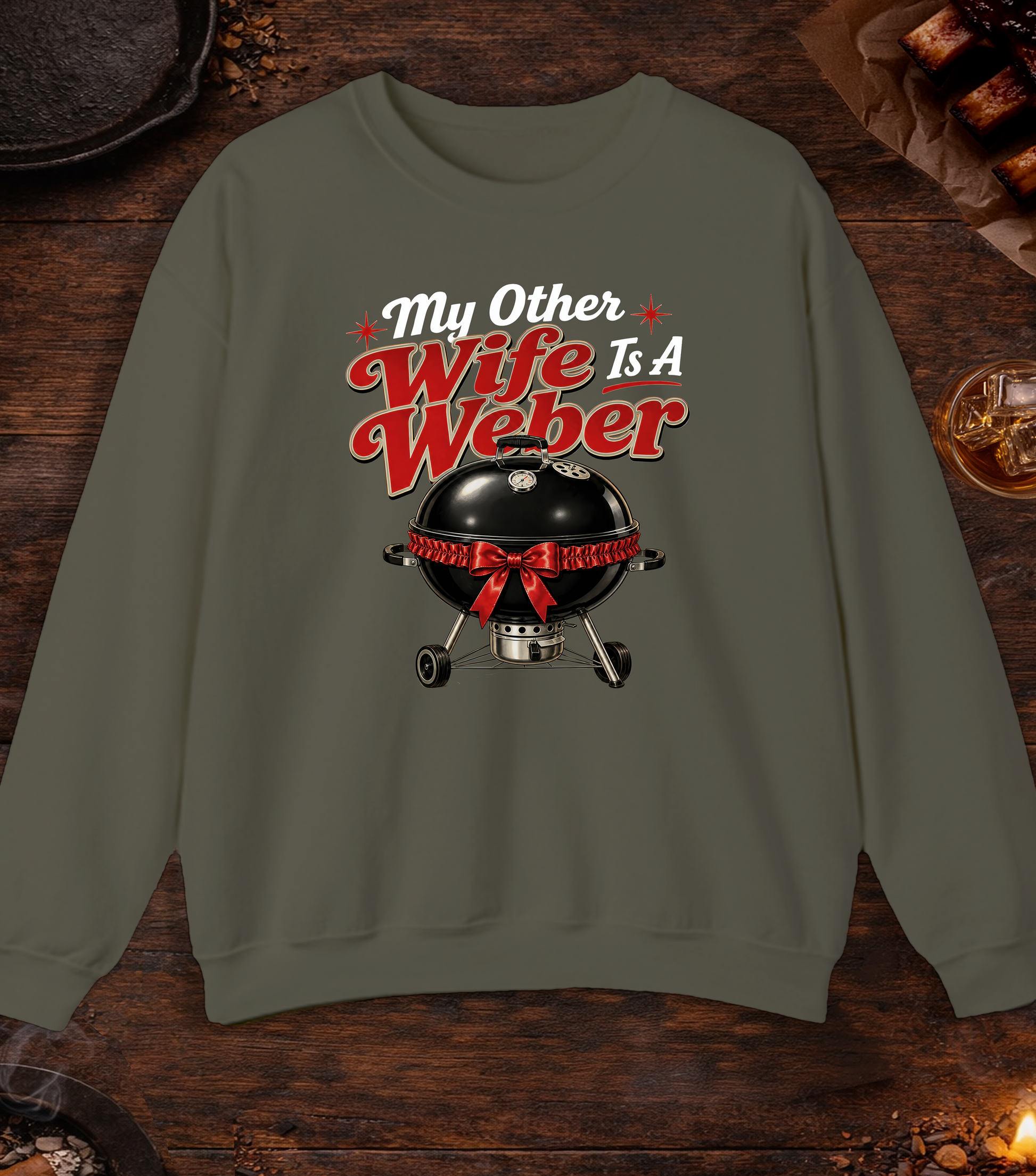 Wife Weber Crewneck - Military Green
