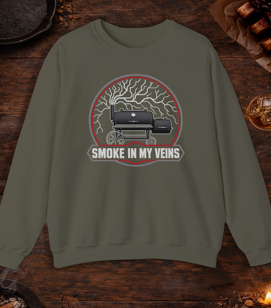 Smoke in My Veins Crewneck - Military Green