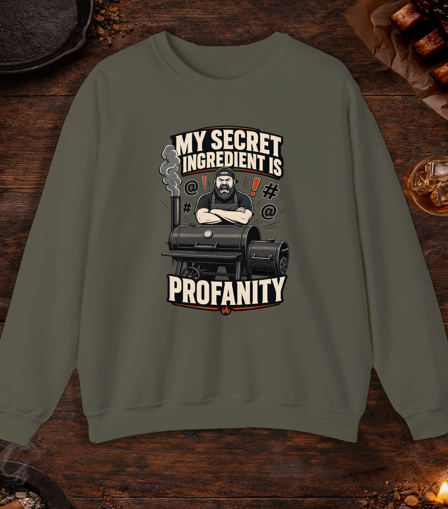 My Secret Ingredient Crewneck - Military Green