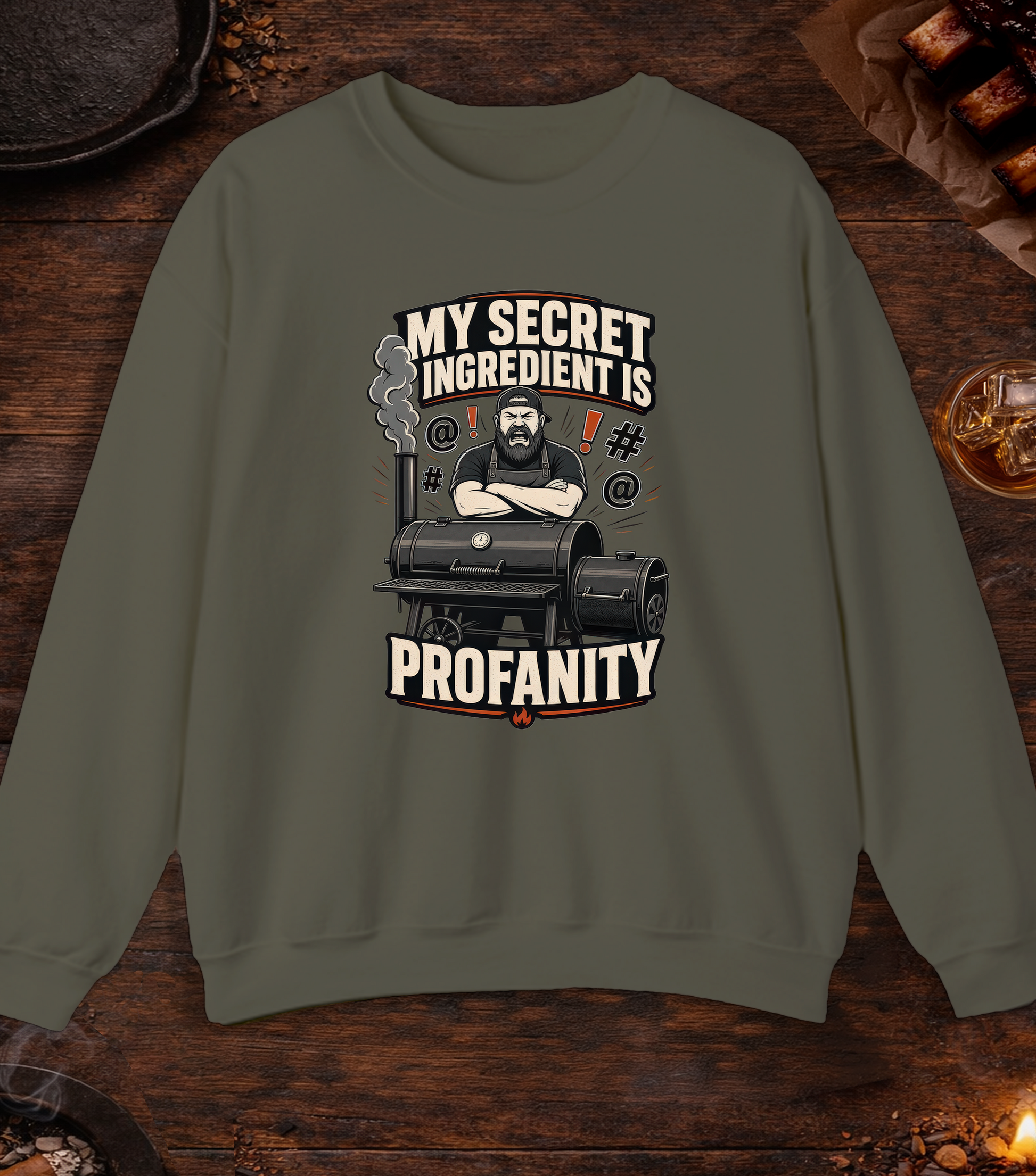 My Secret Ingredient Crewneck - Military Green