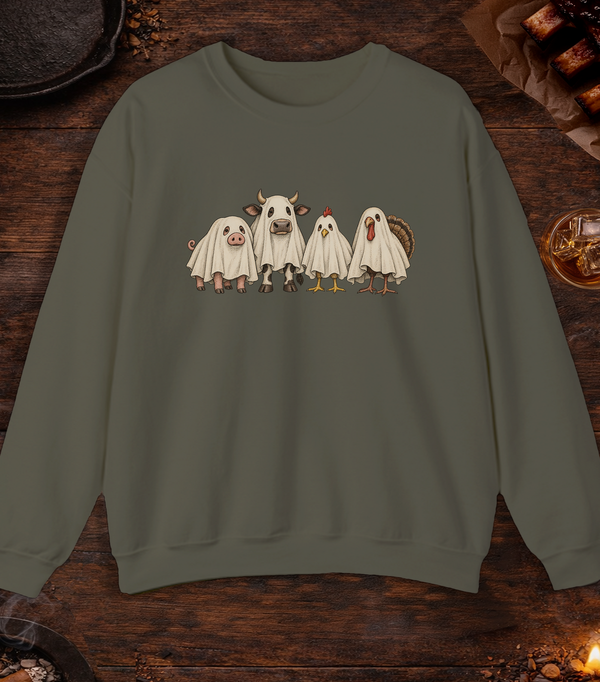 BBQ Ghosts - Military Green