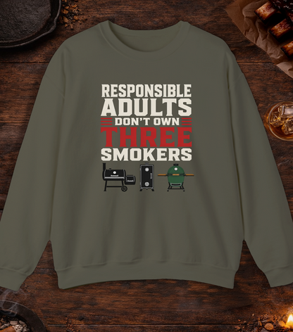 Three Smokers Crewneck - Military Green