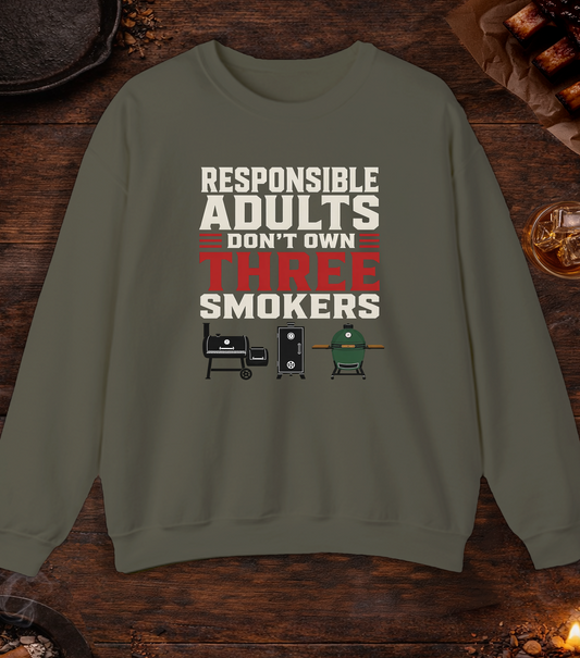 Three Smokers Crewneck - Military Green