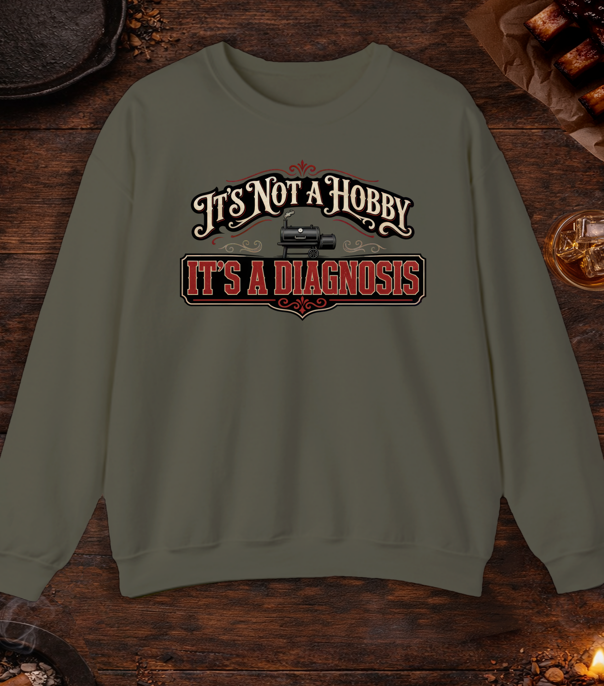 Not a Hobby Crewneck - Military Green
