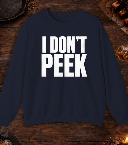 I Don't Peek Crewneck - Navy