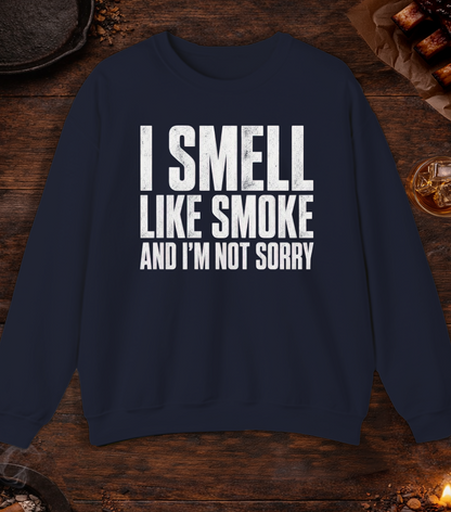 I Smell Like Smoke Crewneck - Navy