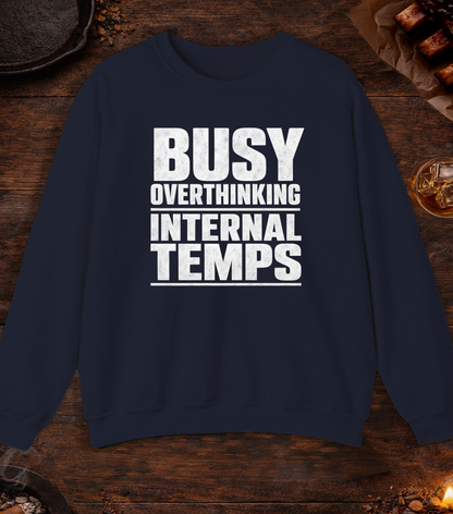 Busy Overthinking Crewneck - Navy