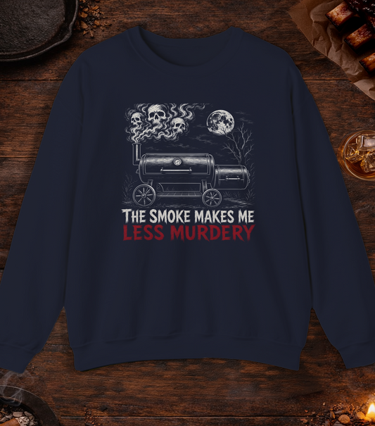 Smoke Less Murdery Crewneck - Navy