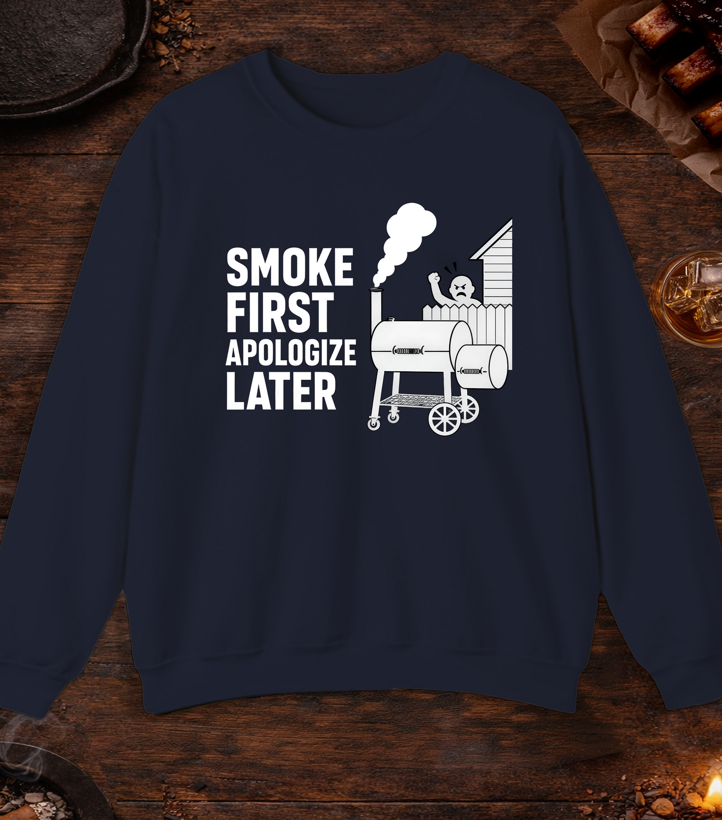 Apologize Later Crewneck - Navy
