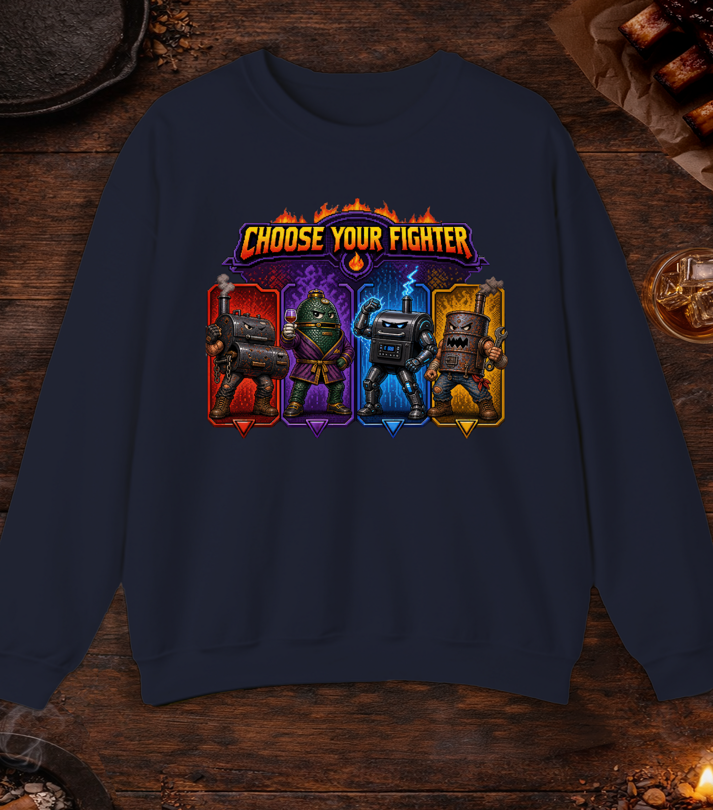 Choose Your Fighter Crewneck - Navy