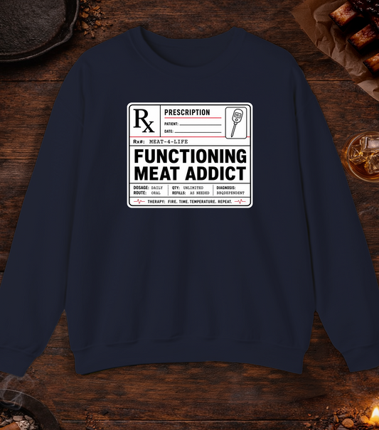 Functioning Meat Addict Crewneck - Navy
