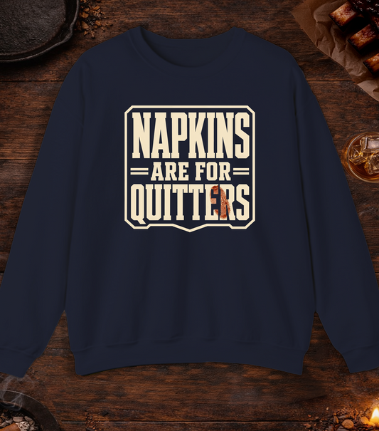 Napkins for Quitters Crewneck - Navy