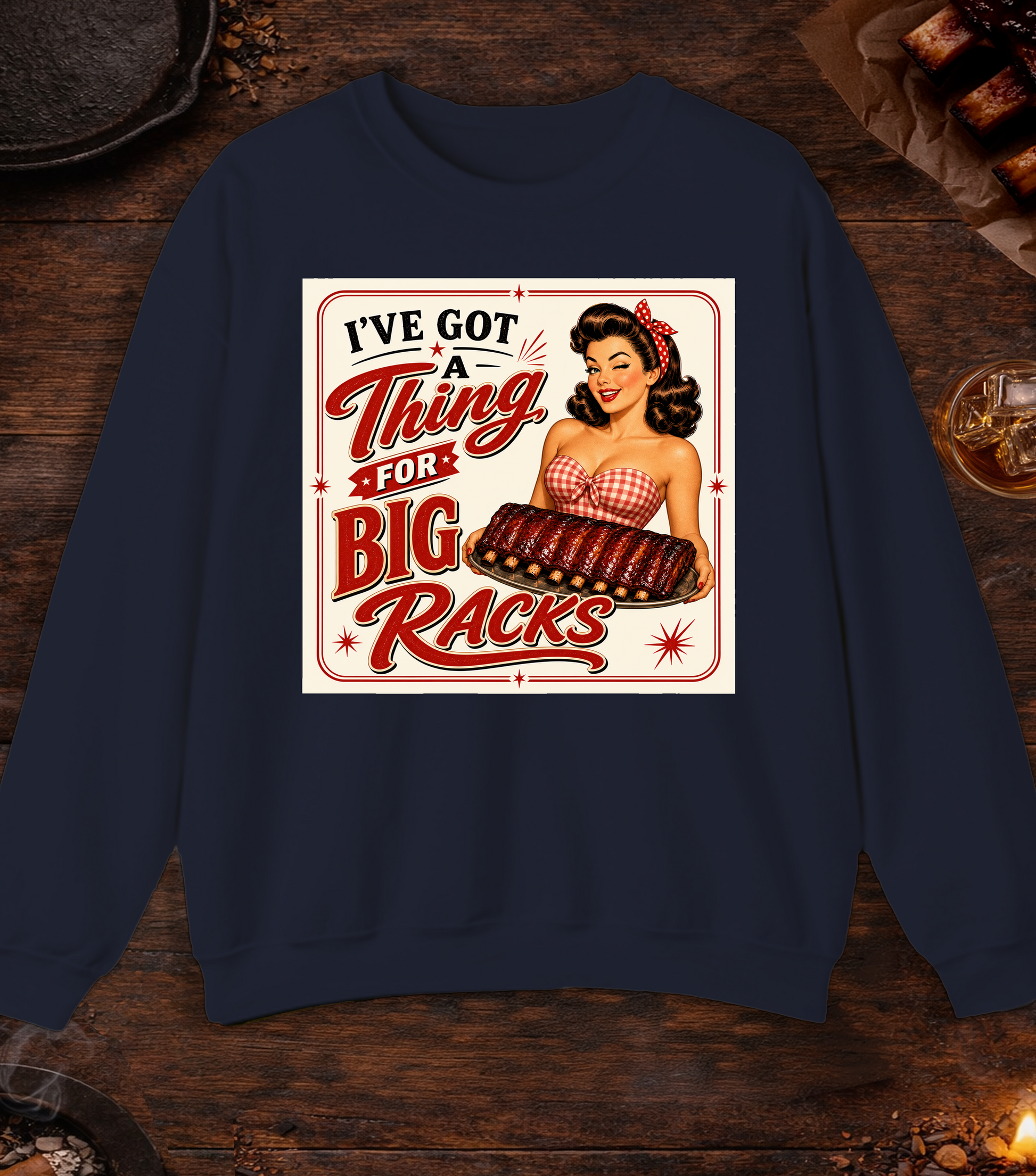 Thing Big Racks Crewneck - Navy