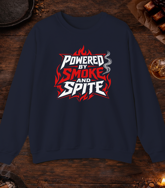 Powered By Smoke and Spite Crewneck - Navy