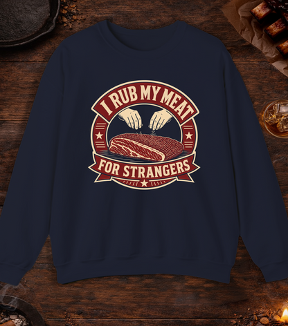 Rub For Strangers Crewneck - Navy