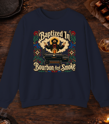 Bourbon And Smoke Crewneck - Navy