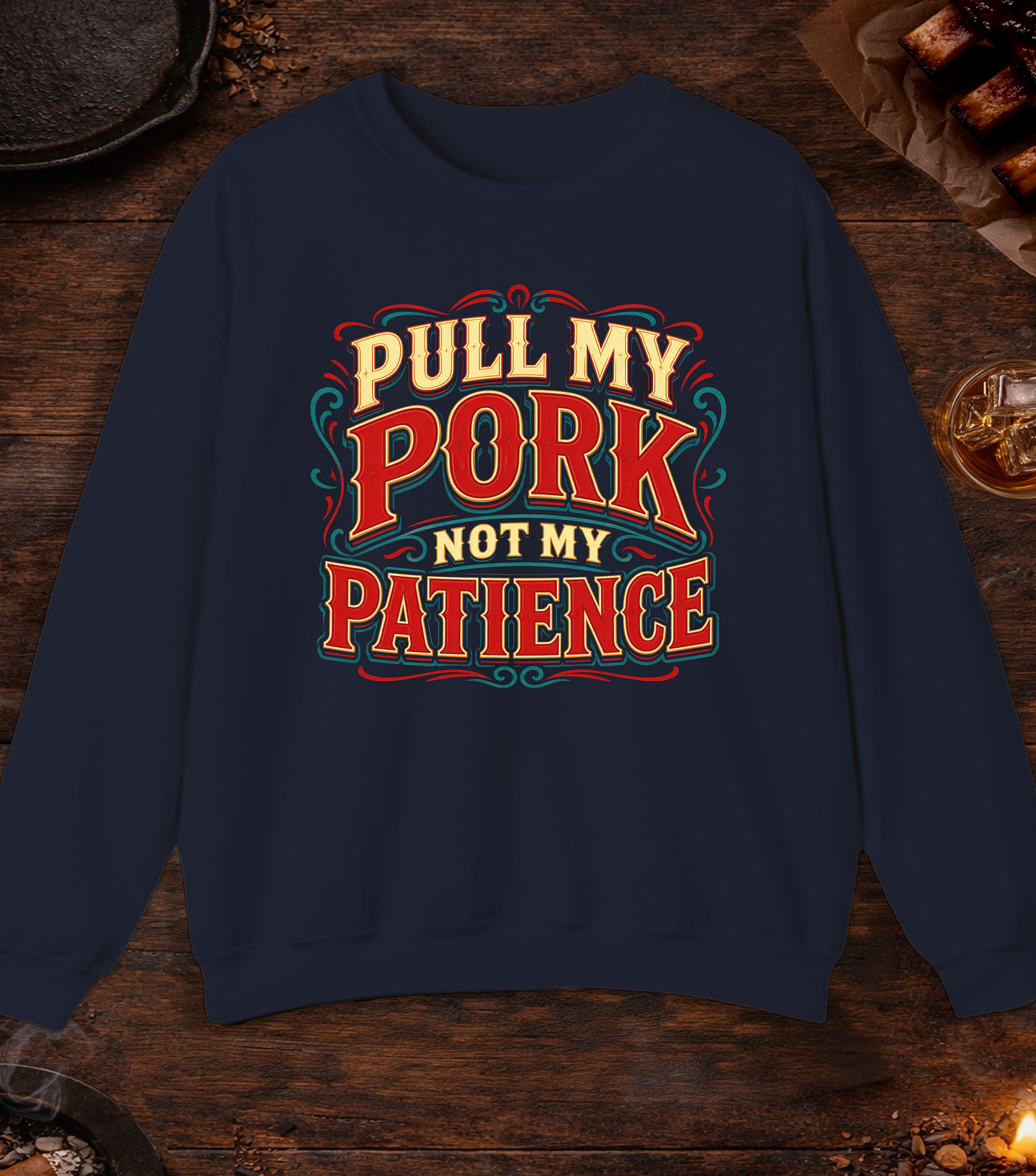 Pull My Pork Crewneck - Navy