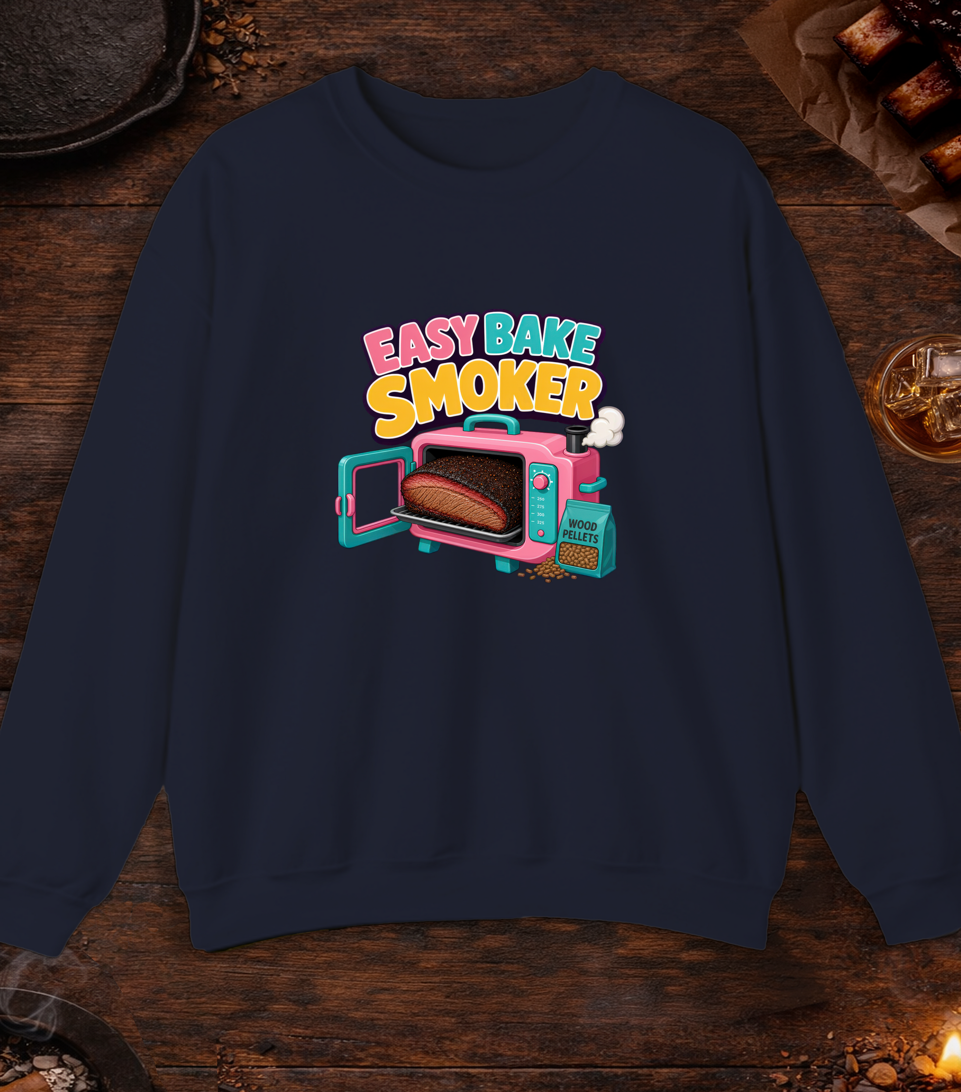 Easy Bake Smoker Crewneck - Navy