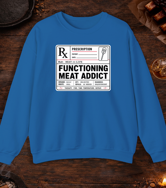 Functioning Meat Addict Crewneck - Royal