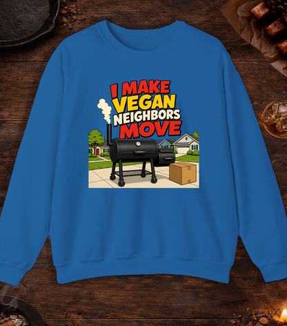 Vegan Neighbors Move Crewneck - Royal