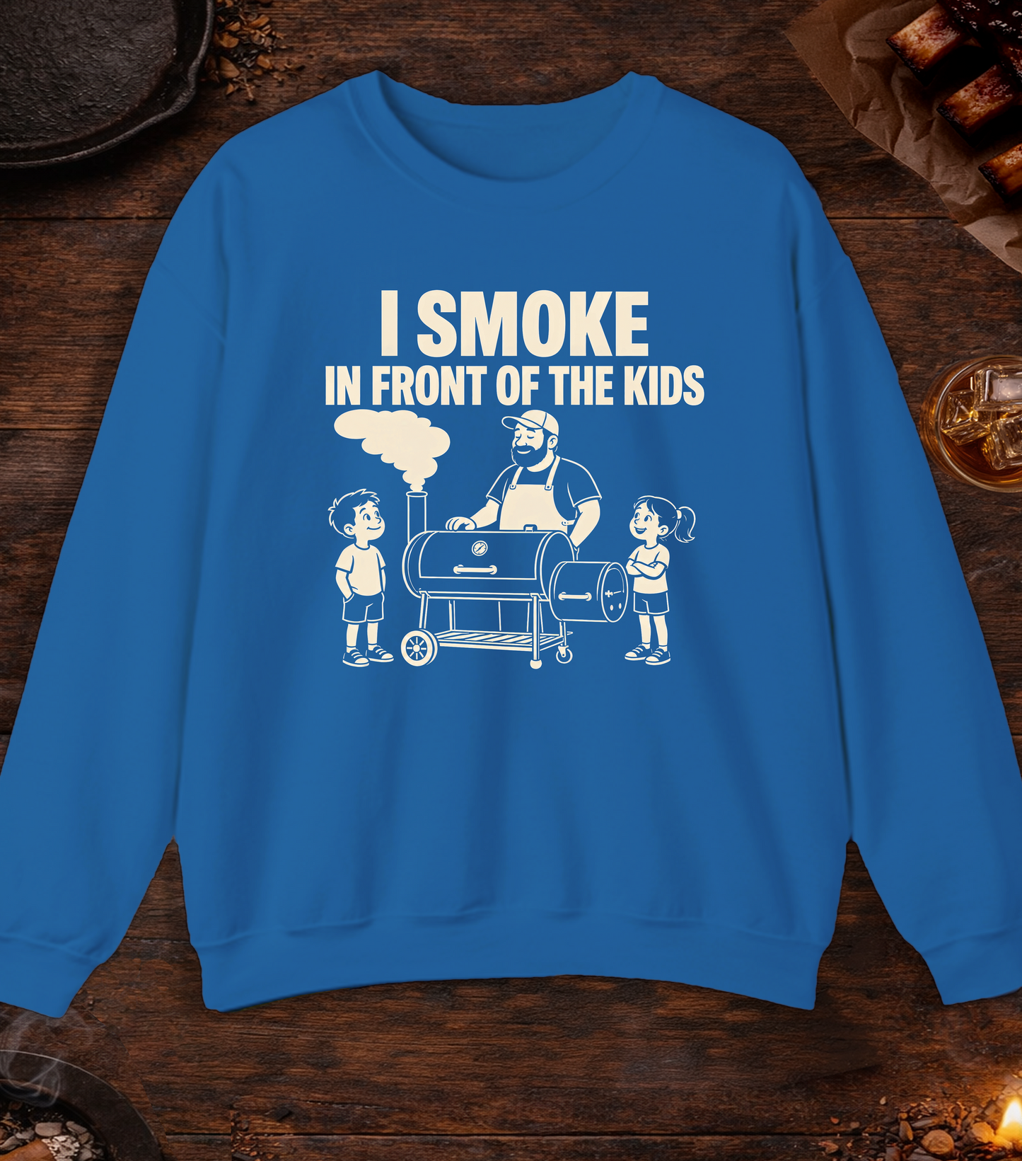 Smoke Kids Crewneck - Royal