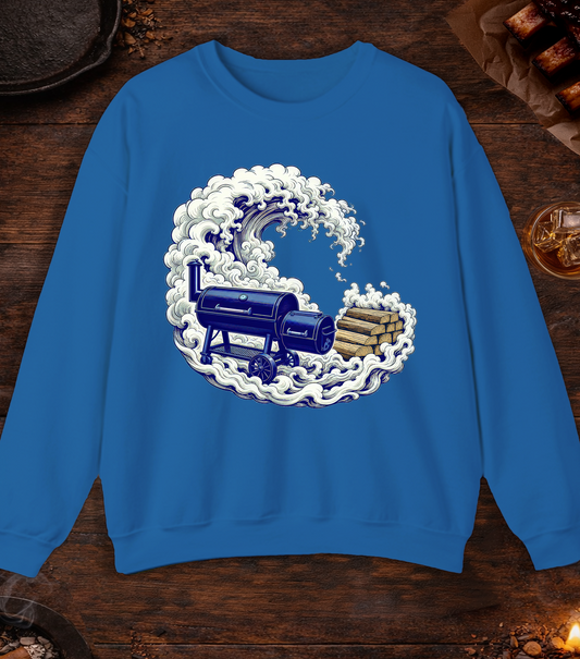 Smoke Wave Crewneck - Royal