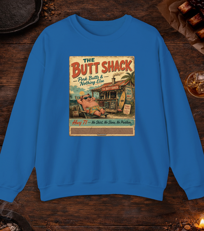 Butt Shack Matchbook Crewneck - Royal