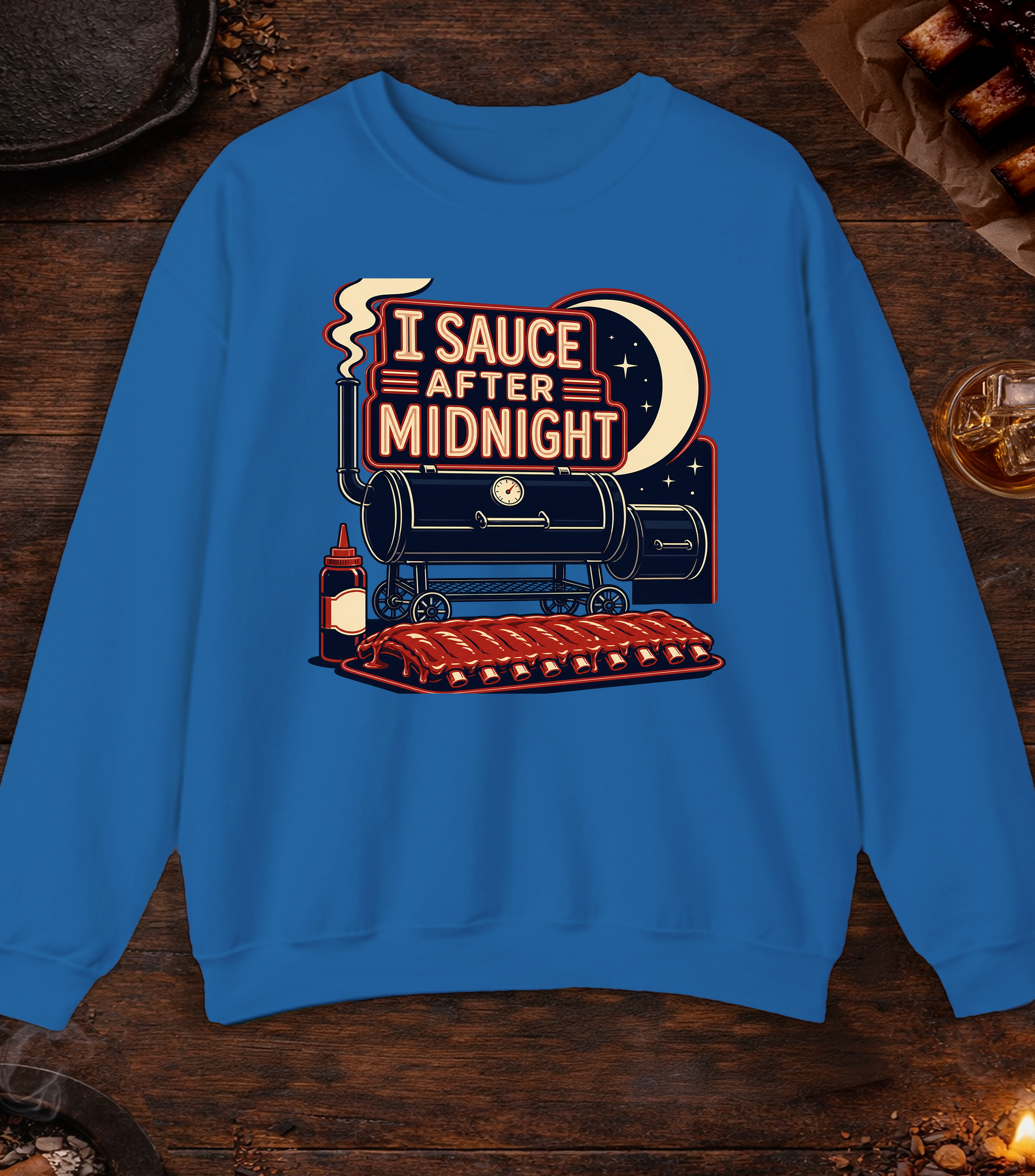 Sauce After Midnight Crewneck - Royal