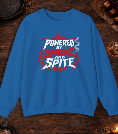 Powered By Smoke and Spite Crewneck - Royal