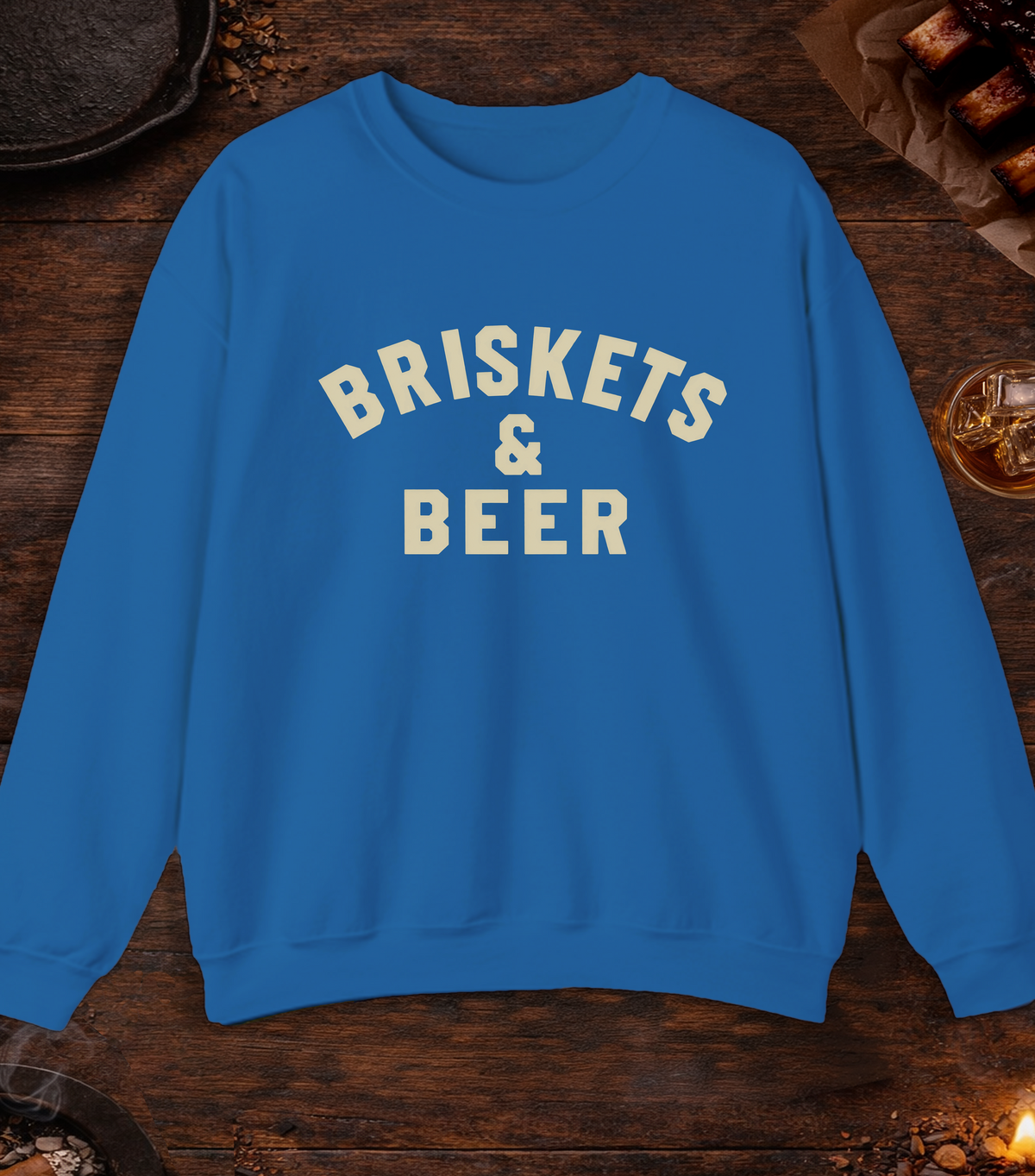 Briskets And Beer Crewneck - Royal