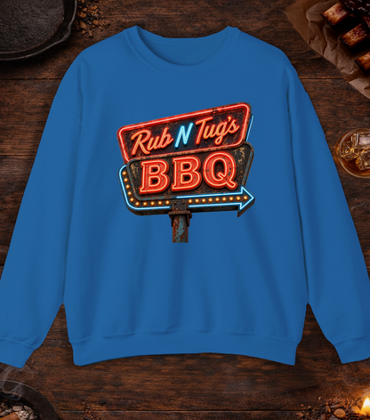 Rub N Tugs BBQ Crewneck - Royal