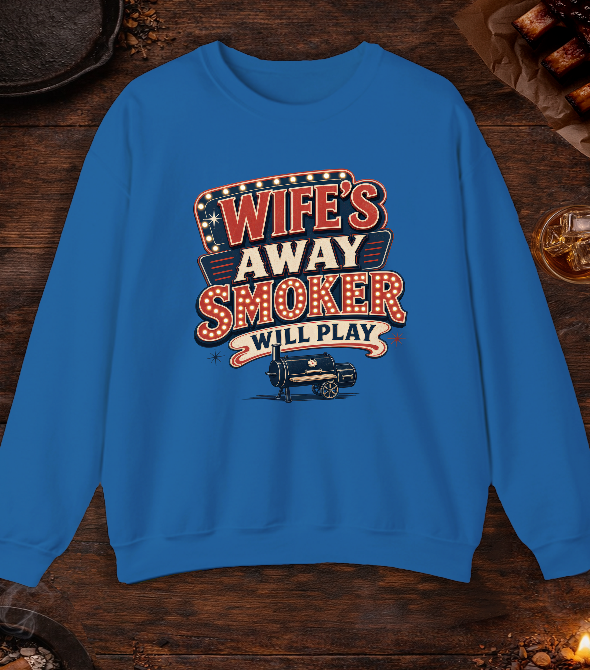 Wife's Away Crewneck - Royal