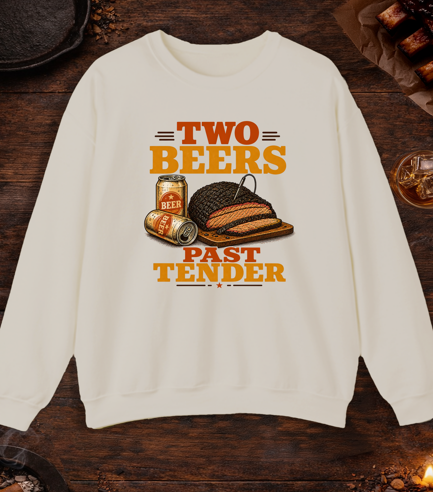 Two Beers Past Crewneck - Sand