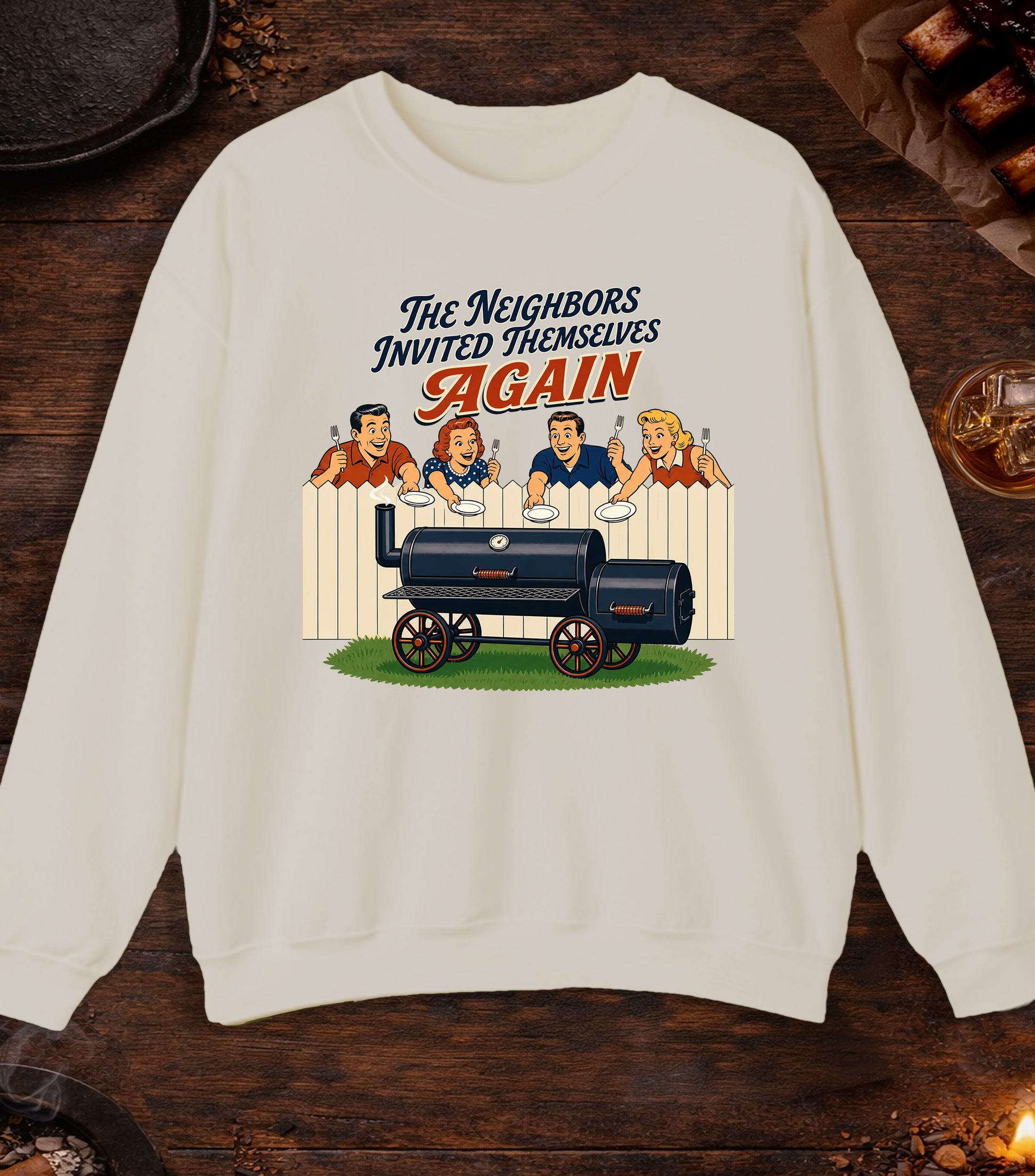 Neighbors Invited Themselves Crewneck - Sand