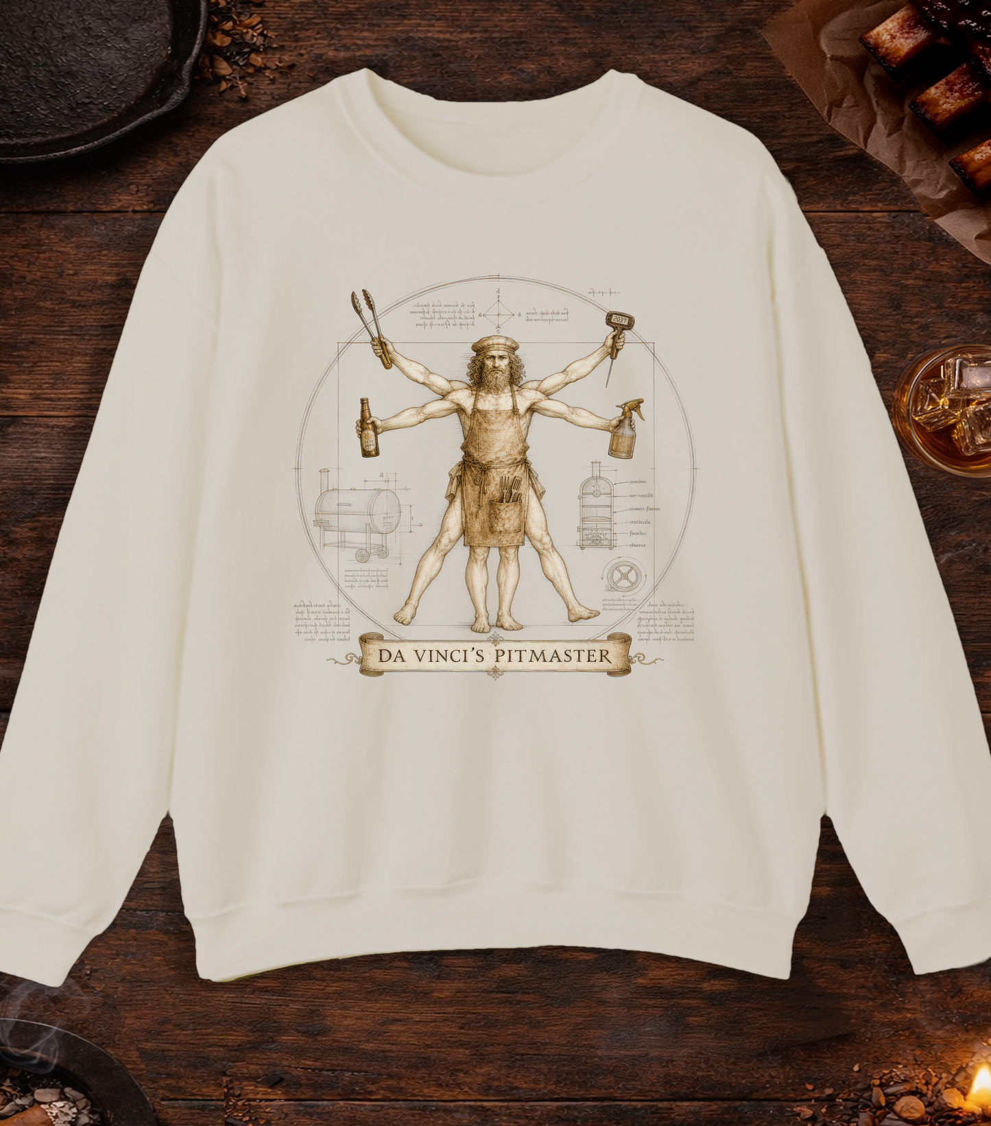 Da Vinci's Pitmaster Crewneck - Sand