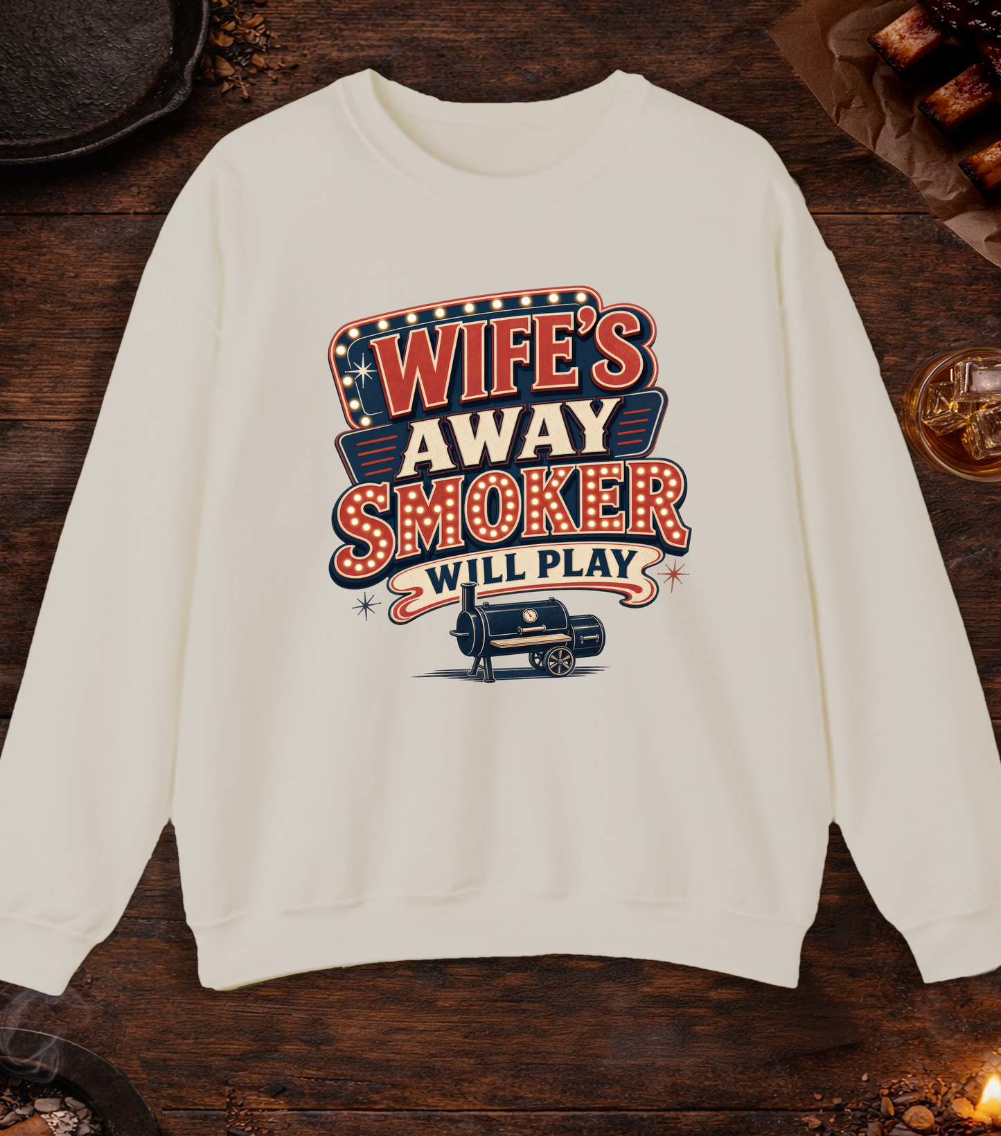 Wife's Away Crewneck - Sand