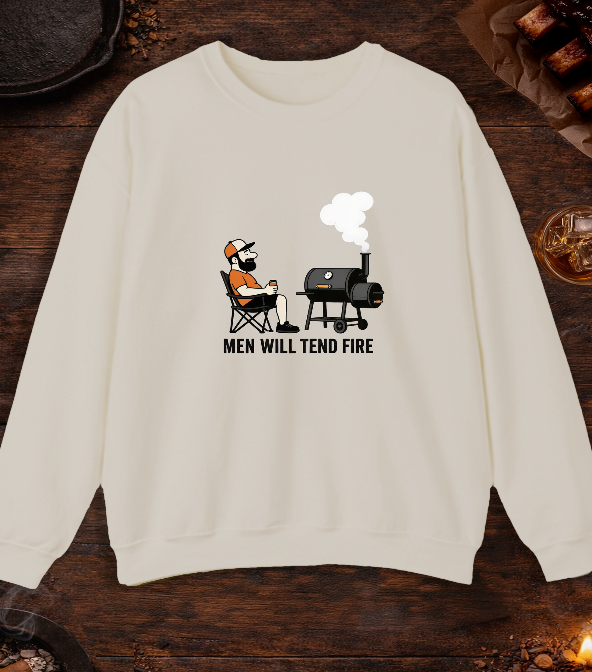 Men Tend Fire Crewneck - Sand