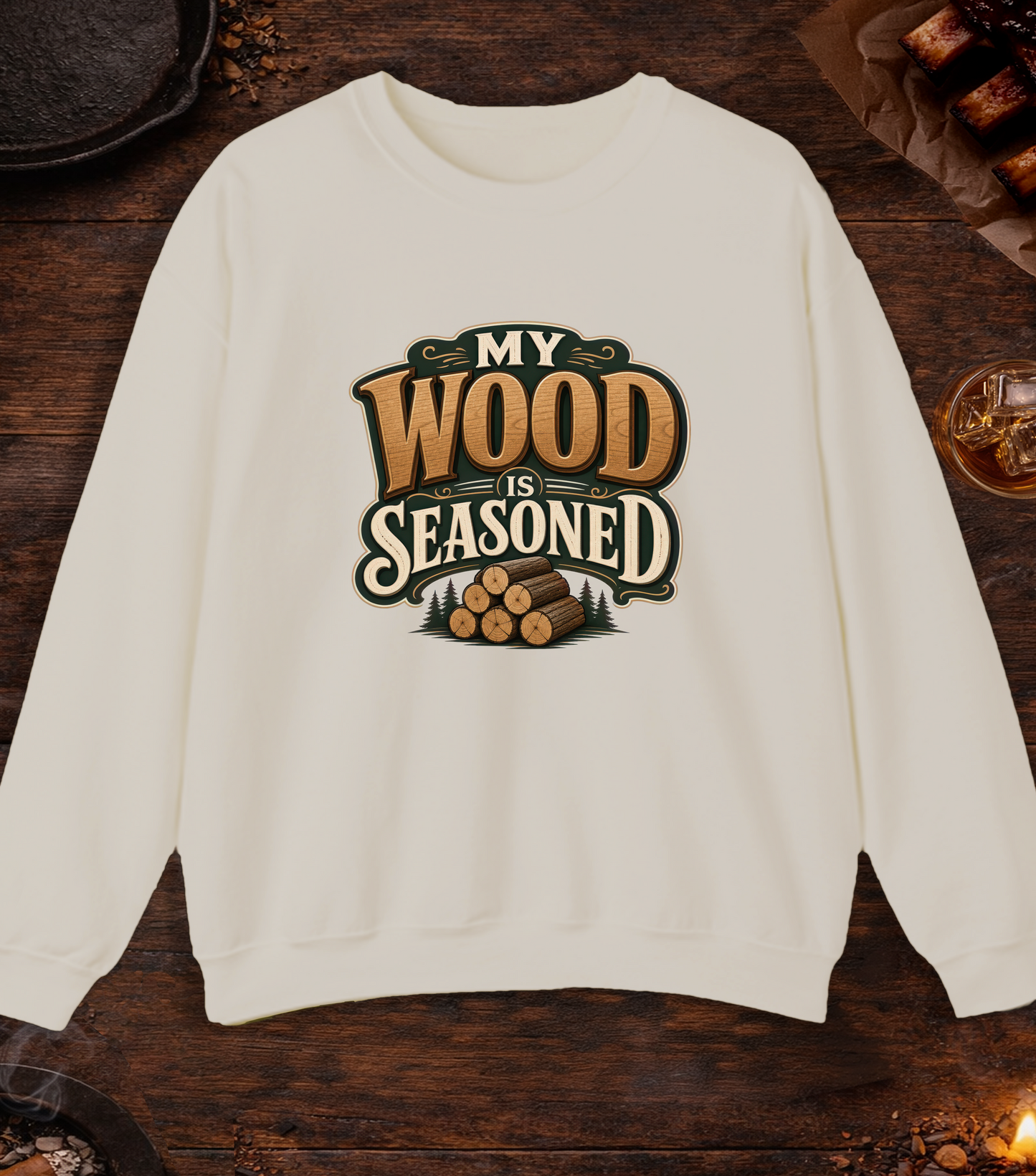 Wood Is Seasoned Crewneck - Sand