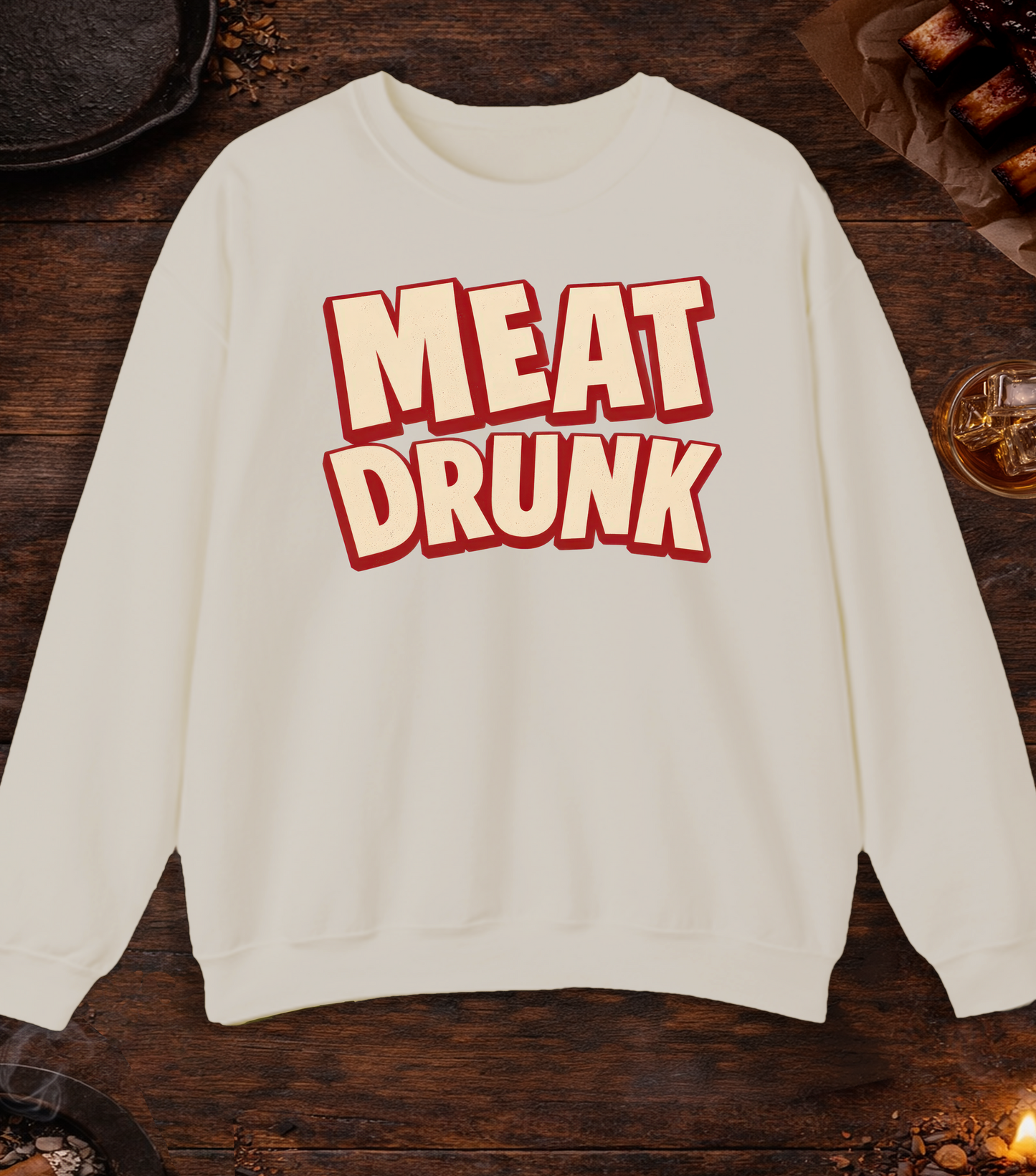 Meat Drunk Crewneck - Sand